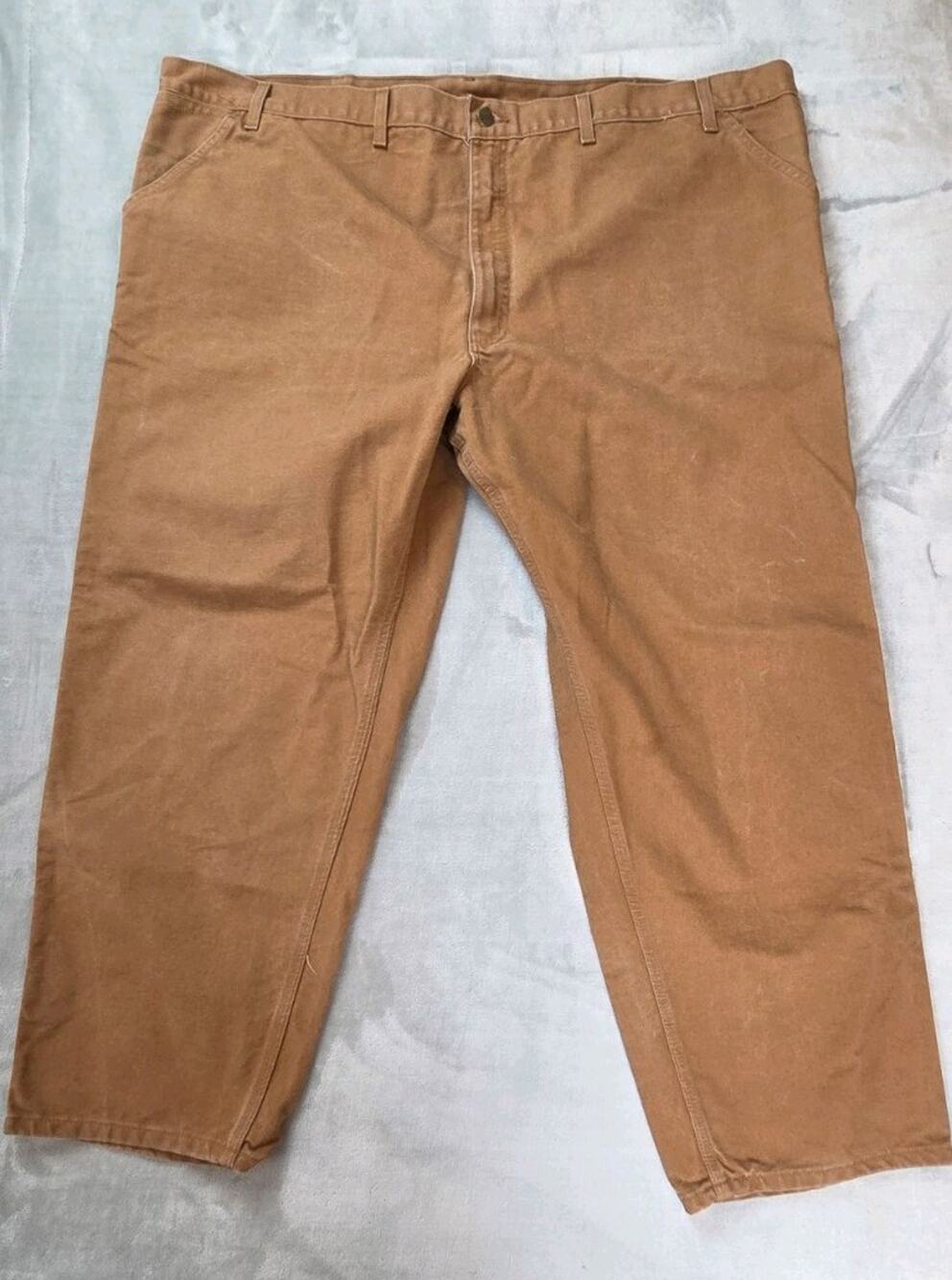 Carhartt Men’s Brown Carpenter Pants Size 52x30 B11 BRN Duck Canvas Workwear